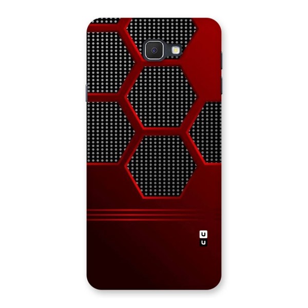 Red Black Hexagons Back Case for Samsung Galaxy J7 Prime