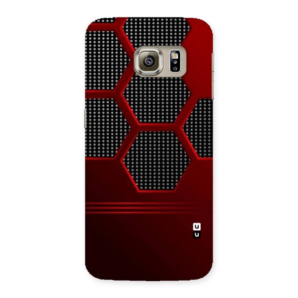 Red Black Hexagons Back Case for Samsung Galaxy S6 Edge