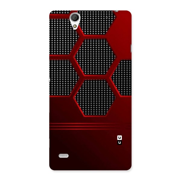 Red Black Hexagons Back Case for Sony Xperia C4