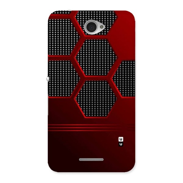 Red Black Hexagons Back Case for Sony Xperia E4