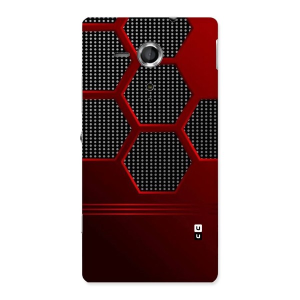 Red Black Hexagons Back Case for Sony Xperia SP