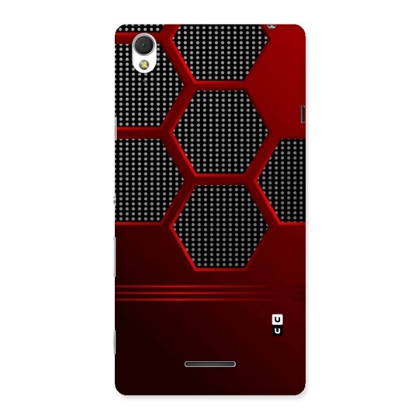 Red Black Hexagons Back Case for Sony Xperia T3
