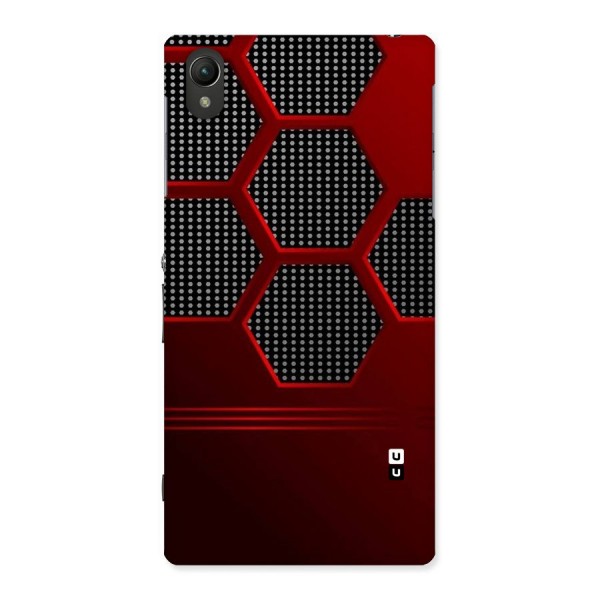 Red Black Hexagons Back Case for Sony Xperia Z1