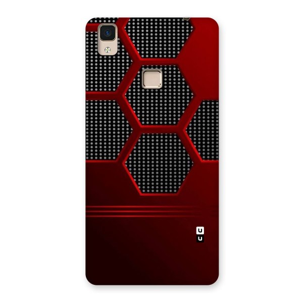 Red Black Hexagons Back Case for V3 Max