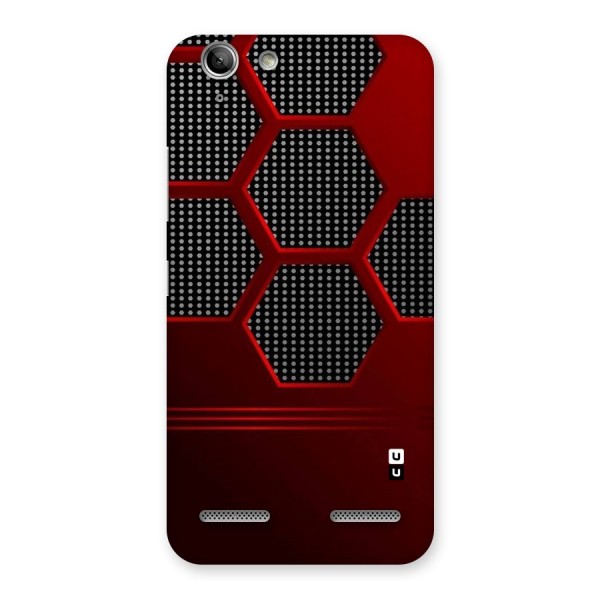 Red Black Hexagons Back Case for Vibe K5