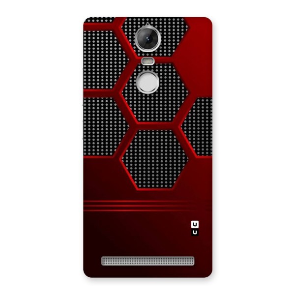 Red Black Hexagons Back Case for Vibe K5 Note
