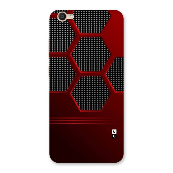 Red Black Hexagons Back Case for Vivo V5