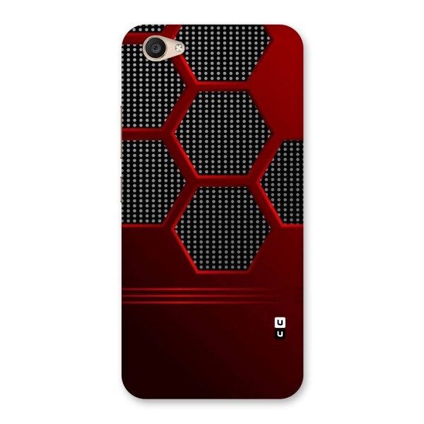 Red Black Hexagons Back Case for Vivo V5 Plus