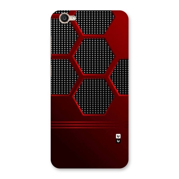 Red Black Hexagons Back Case for Vivo Y55L