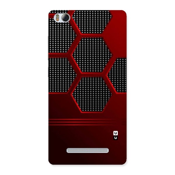 Red Black Hexagons Back Case for Xiaomi Mi4i
