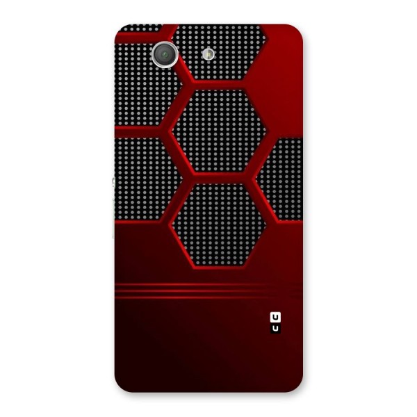 Red Black Hexagons Back Case for Xperia Z3 Compact