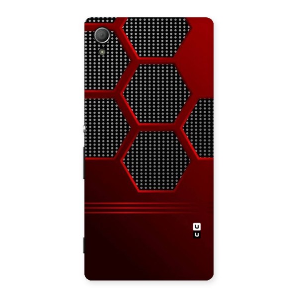 Red Black Hexagons Back Case for Xperia Z4
