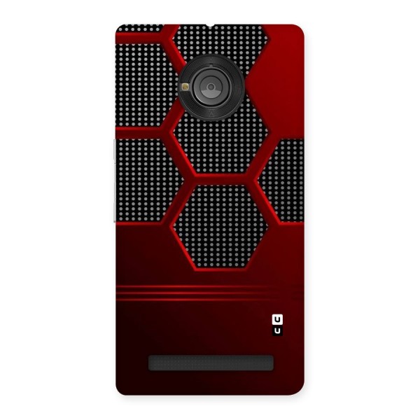 Red Black Hexagons Back Case for Yu Yunique