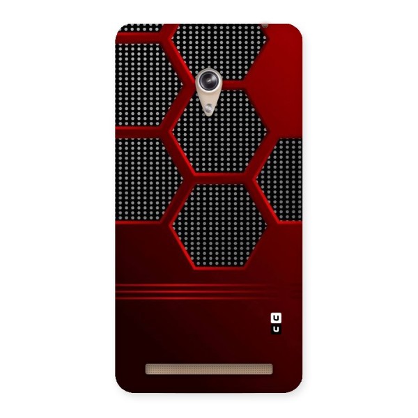 Red Black Hexagons Back Case for Zenfone 6