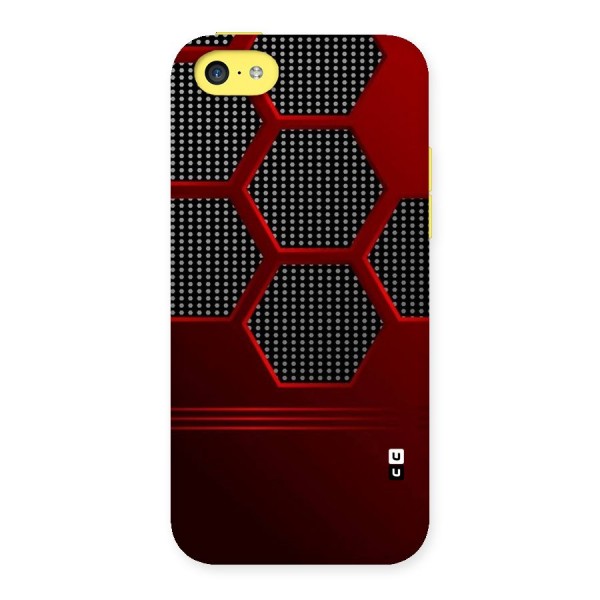 Red Black Hexagons Back Case for iPhone 5C