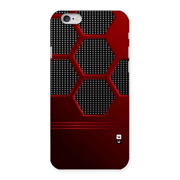 Red Black Hexagons Back Case for iPhone 6 6S