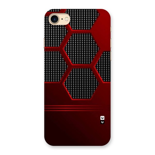 Red Black Hexagons Back Case for iPhone 7