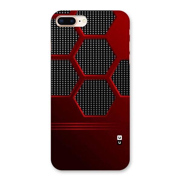 Red Black Hexagons Back Case for iPhone 8 Plus
