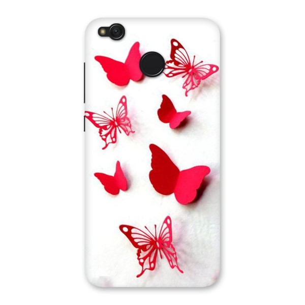 Red Butterflies Back Case for Redmi 4