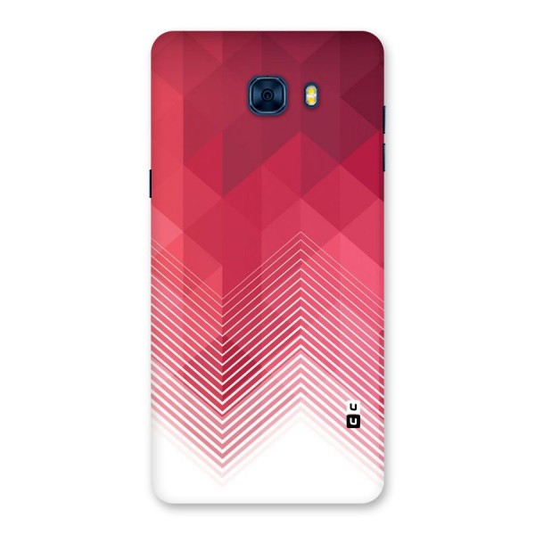 Red Chevron Abstract Back Case for Galaxy C7 Pro