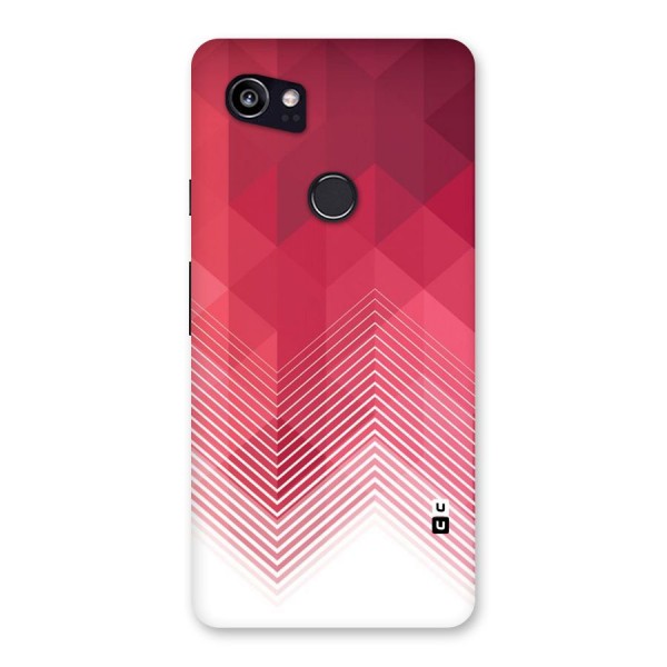 Red Chevron Abstract Back Case for Google Pixel 2 XL