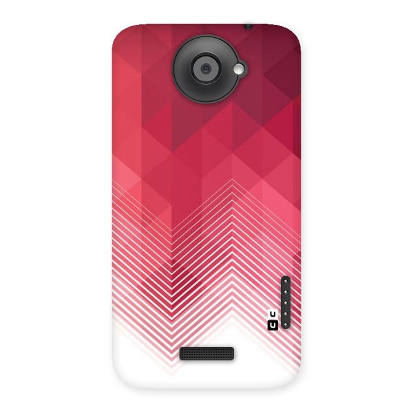 Red Chevron Abstract Back Case for HTC One X
