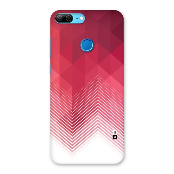 Red Chevron Abstract Back Case for Honor 9 Lite