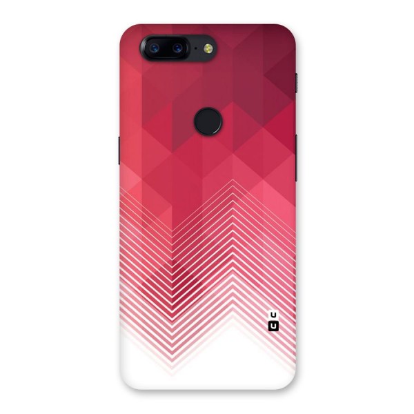 Red Chevron Abstract Back Case for OnePlus 5T