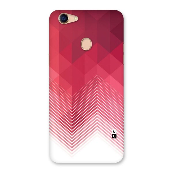 Red Chevron Abstract Back Case for Oppo F5