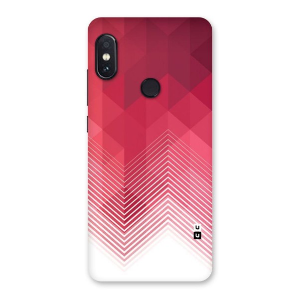 Red Chevron Abstract Back Case for Redmi Note 5 Pro