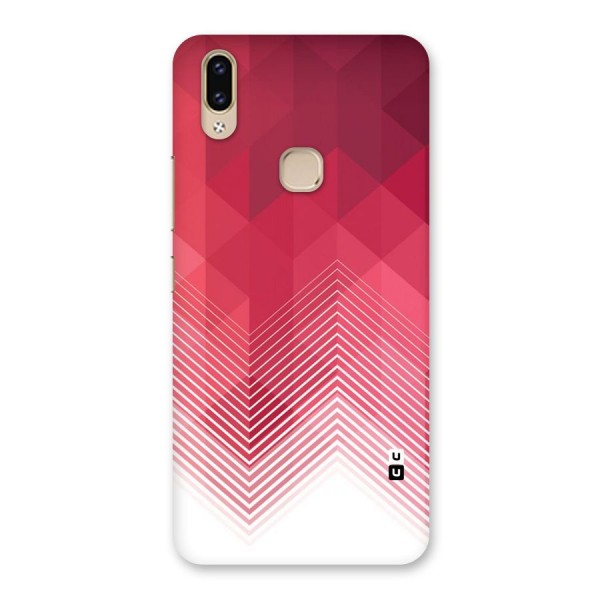 Red Chevron Abstract Back Case for Vivo V9