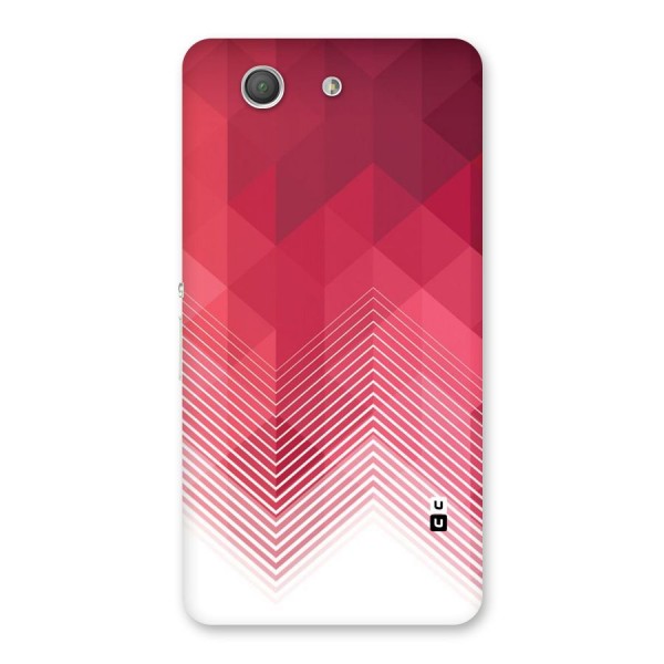 Red Chevron Abstract Back Case for Xperia Z3 Compact