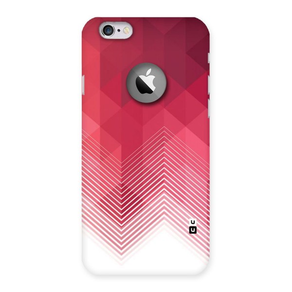 Red Chevron Abstract Back Case for iPhone 6 Logo Cut