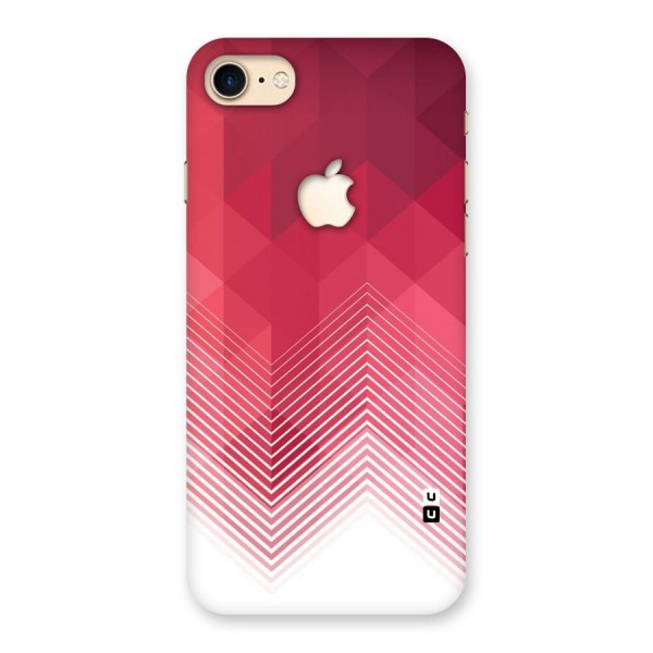 Red Chevron Abstract Back Case for iPhone 7 Apple Cut