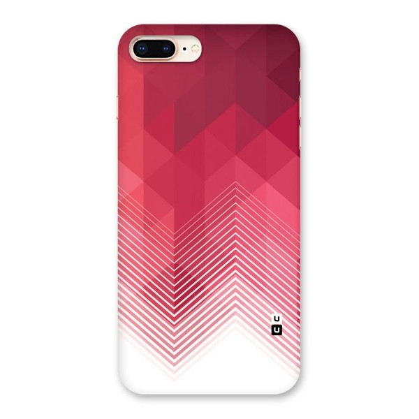Red Chevron Abstract Back Case for iPhone 8 Plus