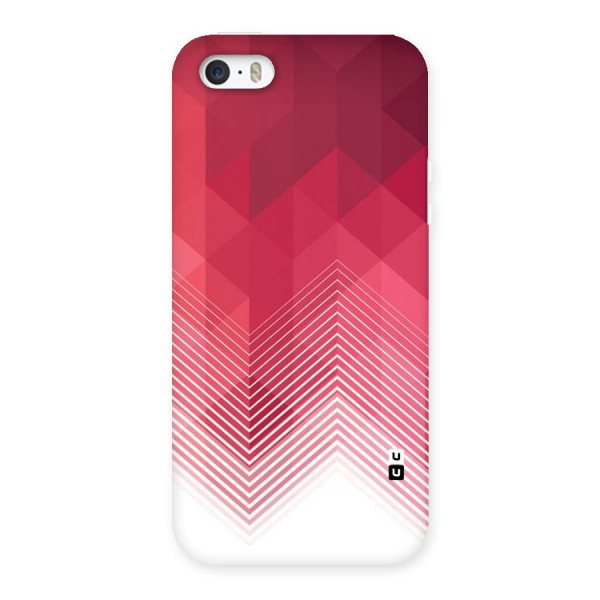Red Chevron Abstract Back Case for iPhone SE