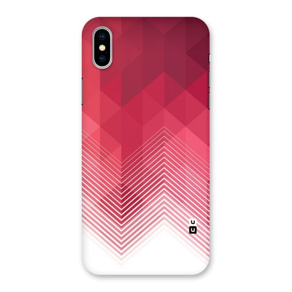 Red Chevron Abstract Back Case for iPhone X