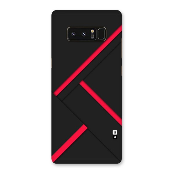 Red Disort Stripes Back Case for Galaxy Note 8