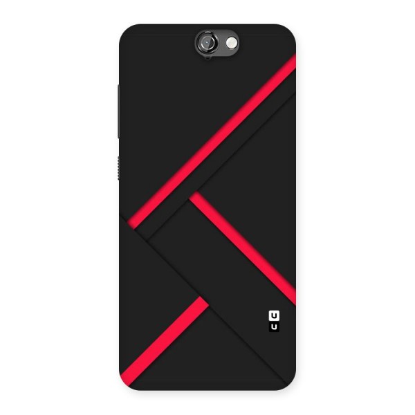 Red Disort Stripes Back Case for HTC One A9