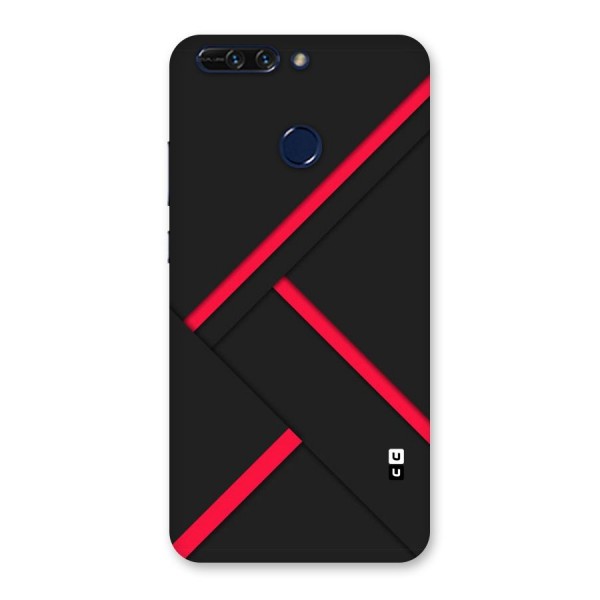 Red Disort Stripes Back Case for Honor 8 Pro