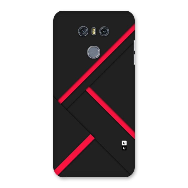 Red Disort Stripes Back Case for LG G6