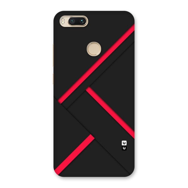 Red Disort Stripes Back Case for Mi A1