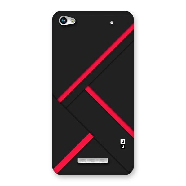 Red Disort Stripes Back Case for Micromax Hue 2