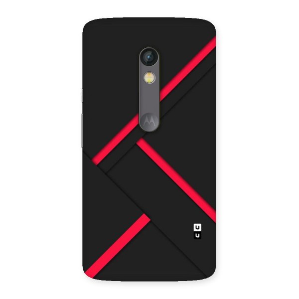 Red Disort Stripes Back Case for Moto X Play