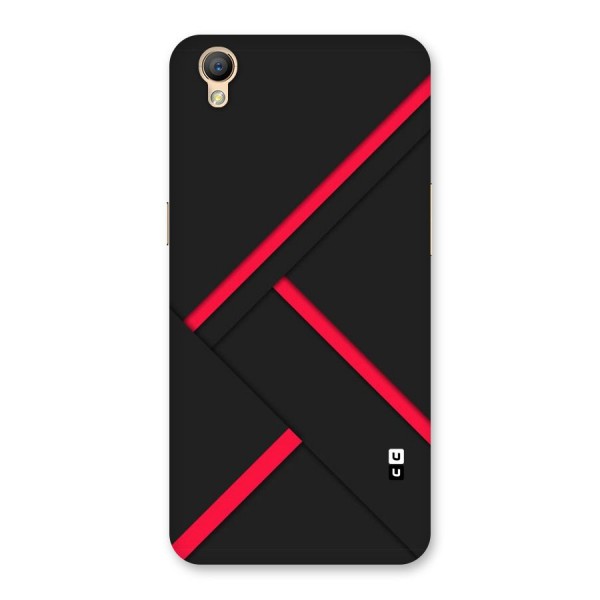 Red Disort Stripes Back Case for Oppo A37