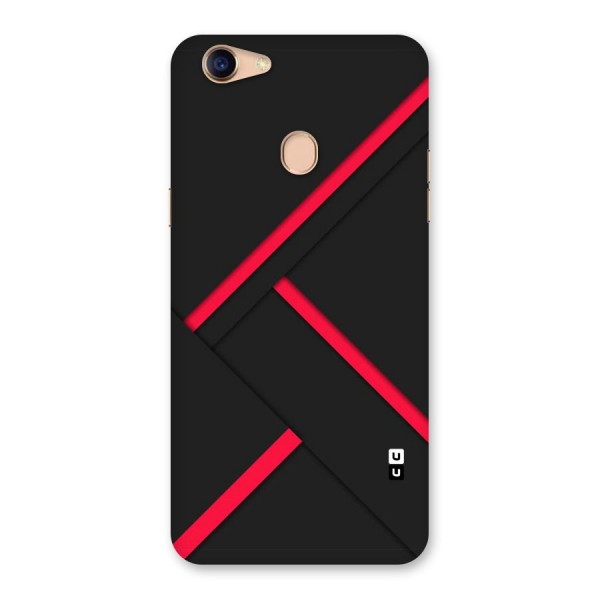 Red Disort Stripes Back Case for Oppo F5