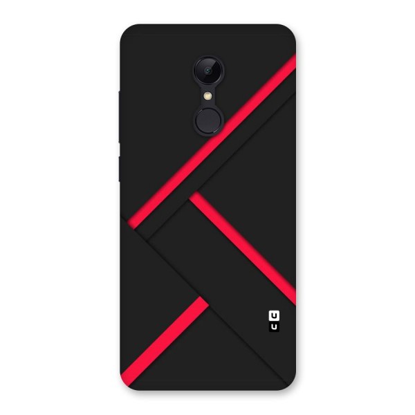 Red Disort Stripes Back Case for Redmi 5