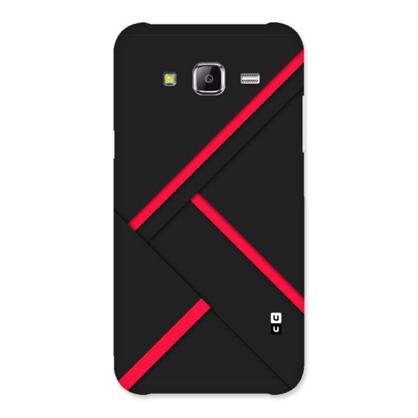 Red Disort Stripes Back Case for Samsung Galaxy J5