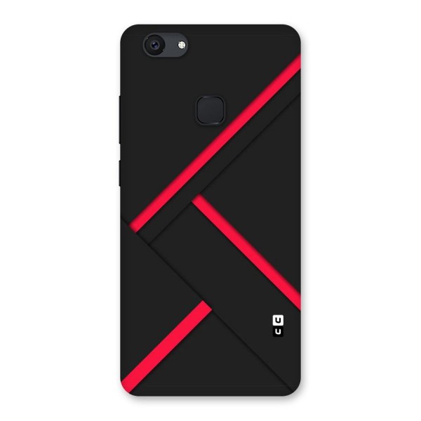 Red Disort Stripes Back Case for Vivo V7 Plus