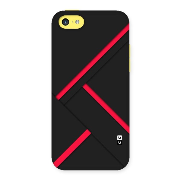Red Disort Stripes Back Case for iPhone 5C